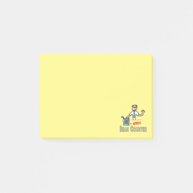Accountant Bean Counter Post-it Notes (Front)