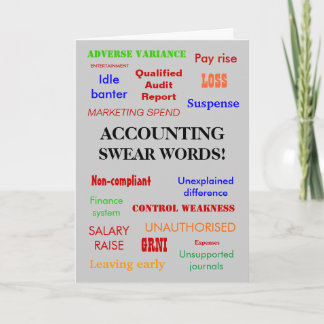 Accountant | Birthday | Accounting Swear Words Card