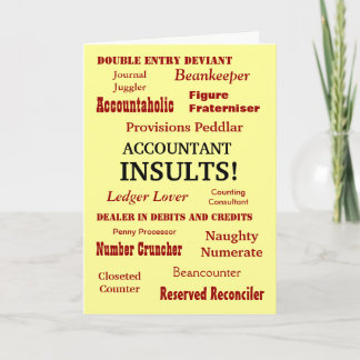 Accountant | Birthday | Cruel Name Insults Card