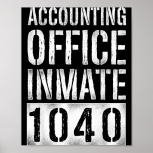 Accountant Bookkeeper Accounting Prison Jail Poster