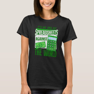 Accountant Bookkeeper Accounting Spreadsheet Vinta T-Shirt