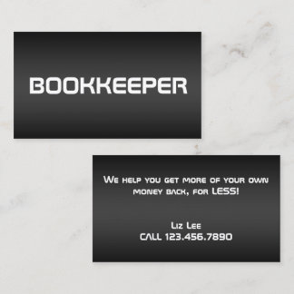 Accountant Bookkeeper Business Card