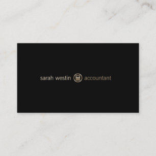 Accountant Bookkeeper Calculator Icon Business Card