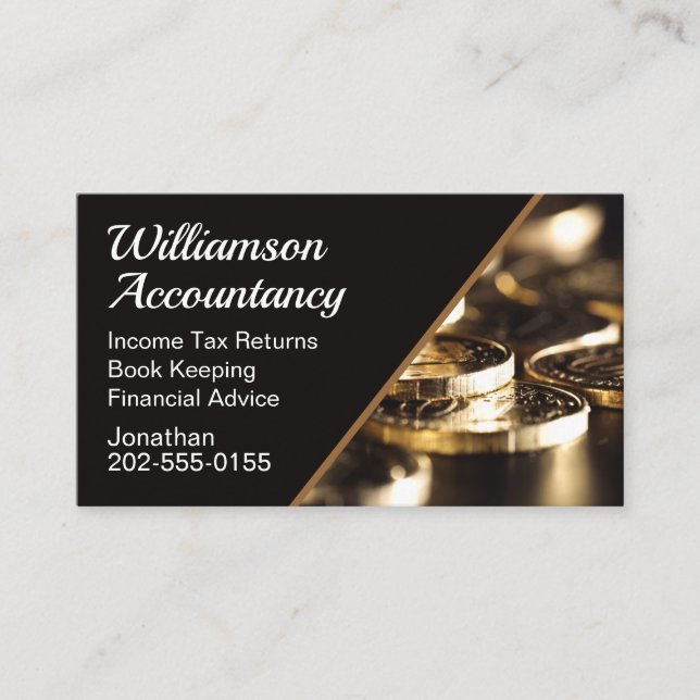 Accountant Bookkeeping Financial Business Card (Front)
