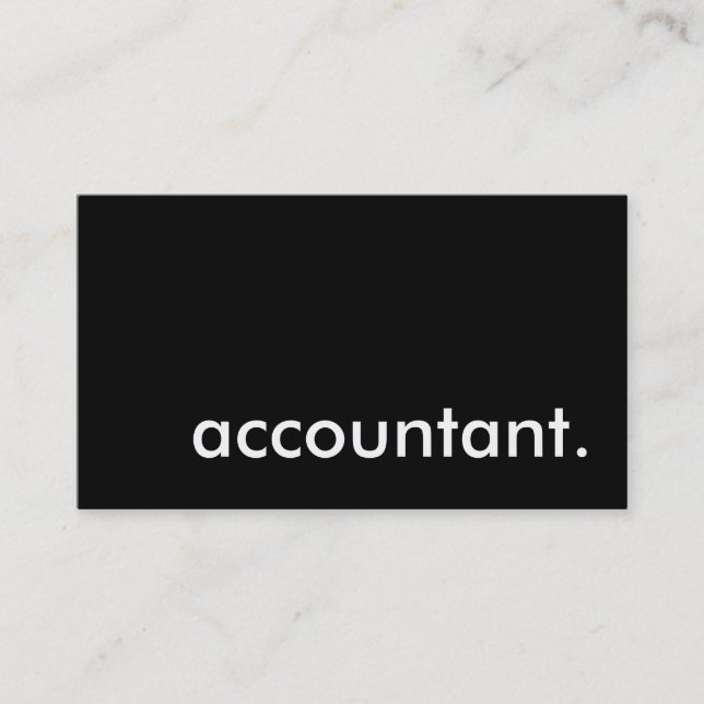accountant. business card (Front)