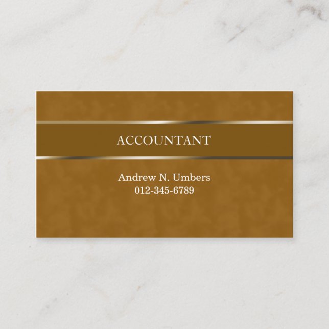 Accountant Business Card Shiny Stripe (Front)
