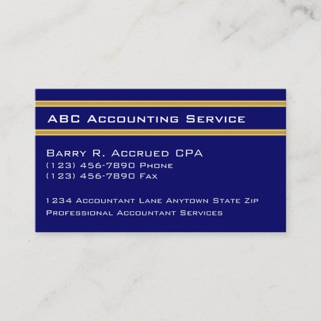 Accountant Business Cards (Front)