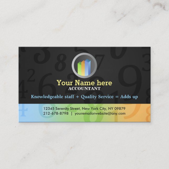 Accountant business cards (Front)