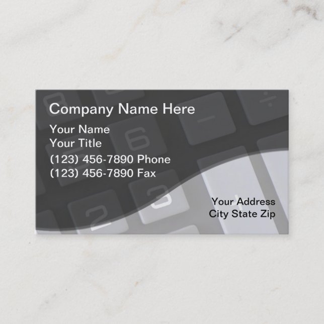 Accountant Business Cards (Front)