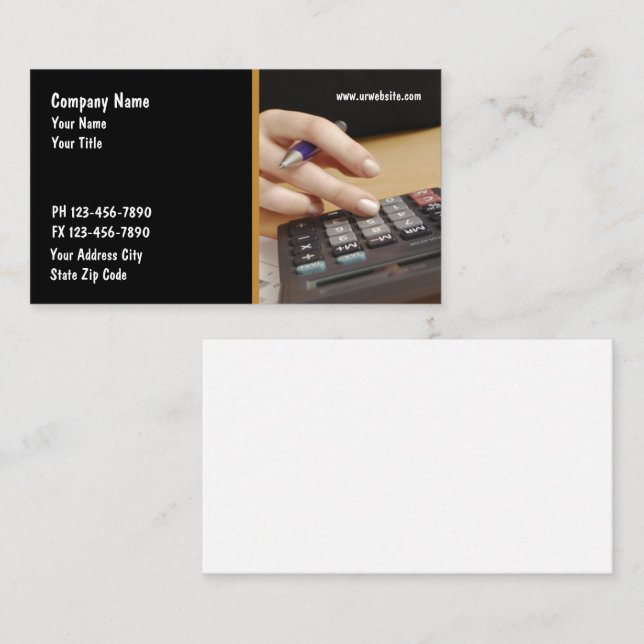 Accountant Business Cards (Front/Back)