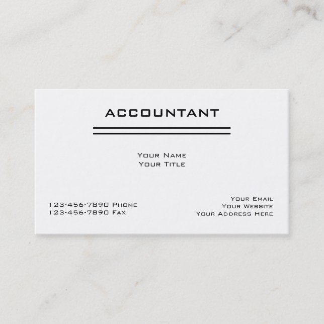 Accountant Business Cards (Front)