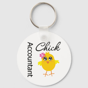Accountant Chick Key Ring