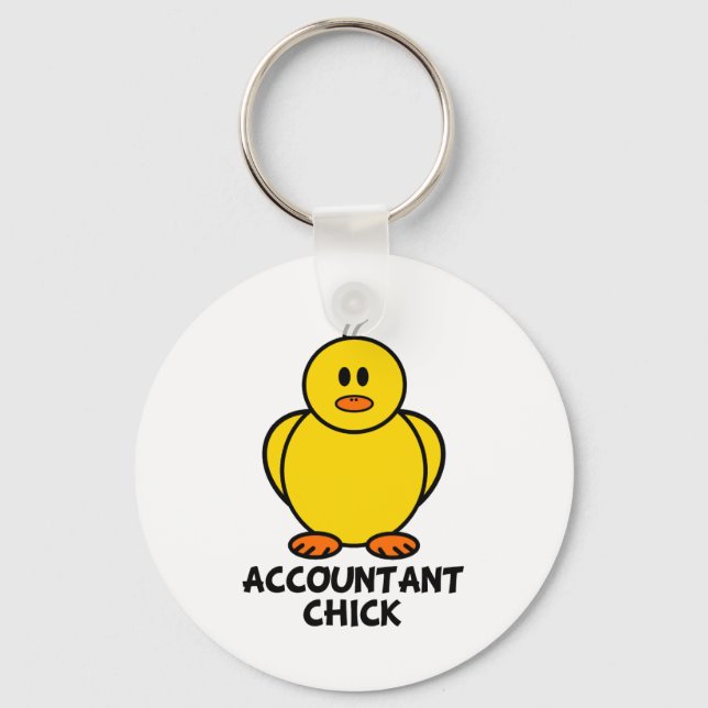 Accountant Chick Key Ring (Front)