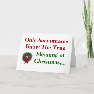 Accountant   Christmas   Inspirational Message Holiday Card