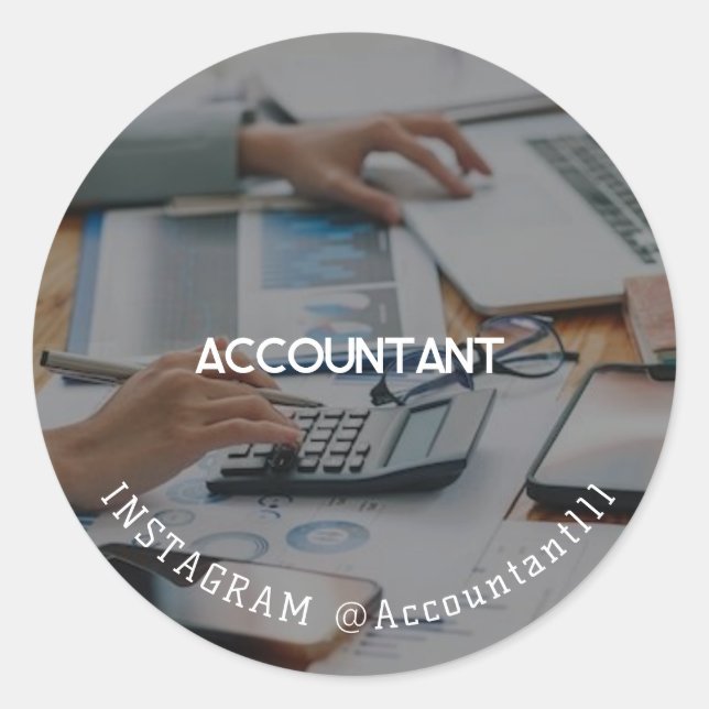 Accountant Classic Round Sticker (Front)