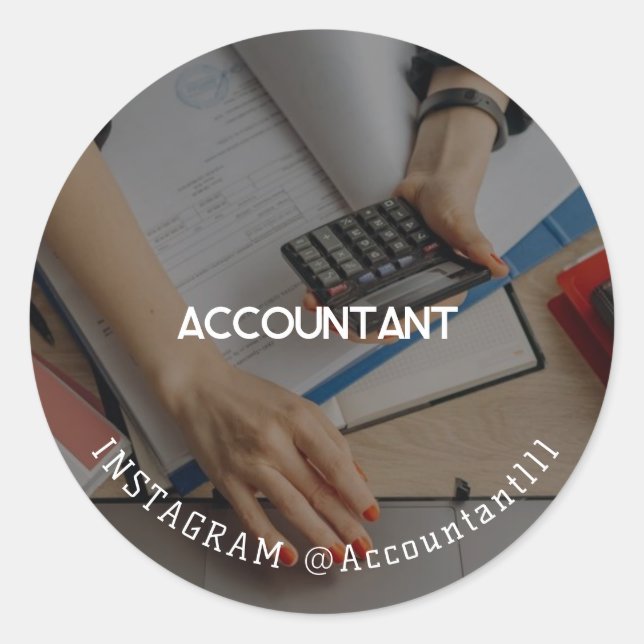 Accountant Classic Round Sticker (Front)