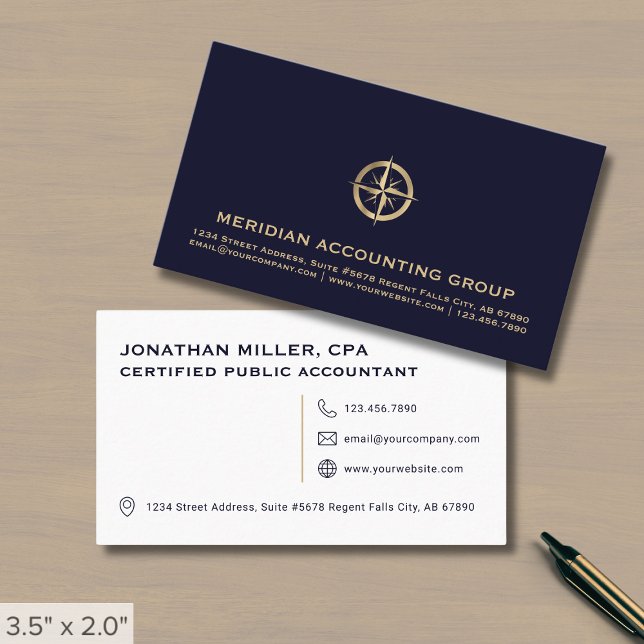 Accountant CPA Simple Modern Business Card (Creator Uploaded)