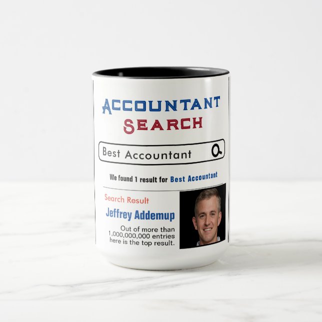 Accountant Custom Best Search Gift Mug (Center)