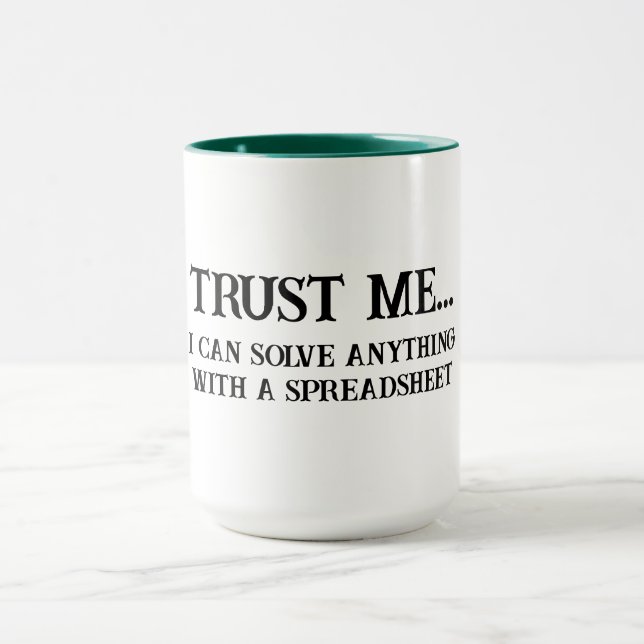 Accountant Data Nerd I Can Solve Anything Coffee  Mug (Center)