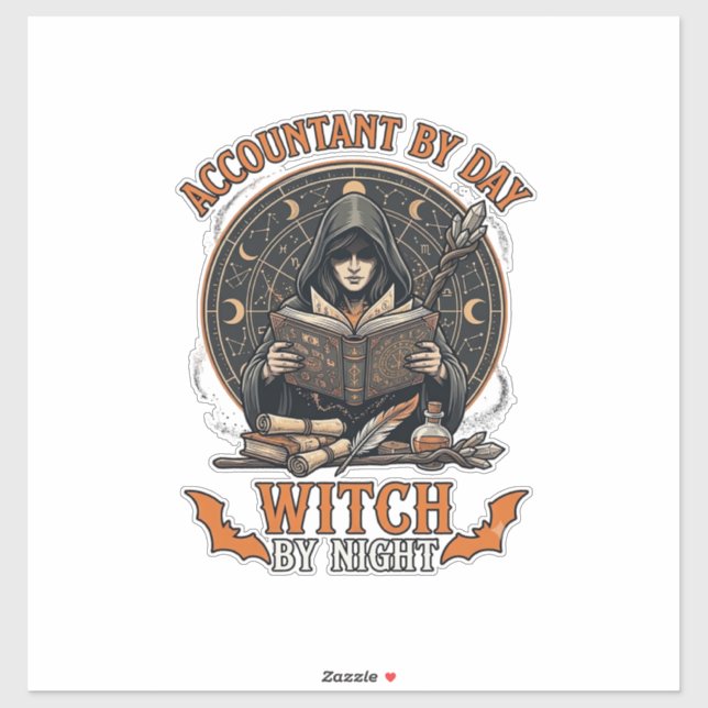 Accountant Day Witch Night Halloween Magic Book_1 (Sheet)
