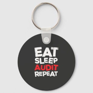 Accountant Eat Sleep Audit Key Ring
