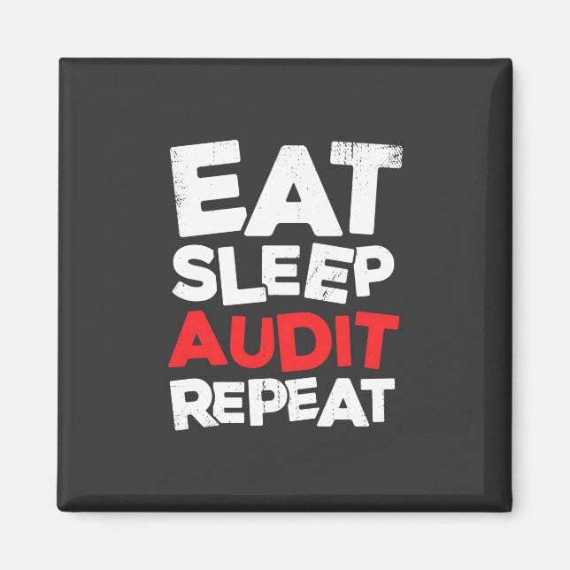 Accountant Eat Sleep Audit Magnet (Front)