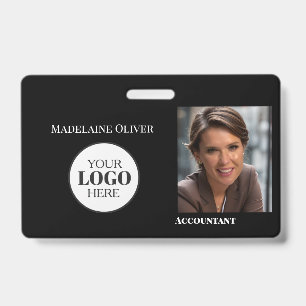 Accountant Employee ID Photo Black Logo Badge