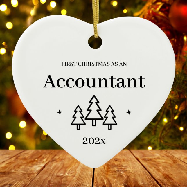 Accountant First Christmas Ceramic Tree Decoration (Accountant First Christmas Ceramic Ornament
)