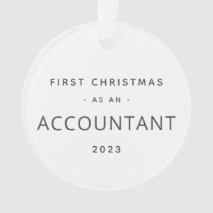 Accountant First Christmas Modern Custom Ornament