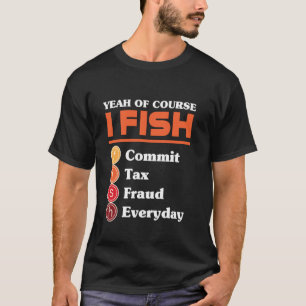 Accountant Fish Bookkeeper Balance Tax Inspector T-Shirt
