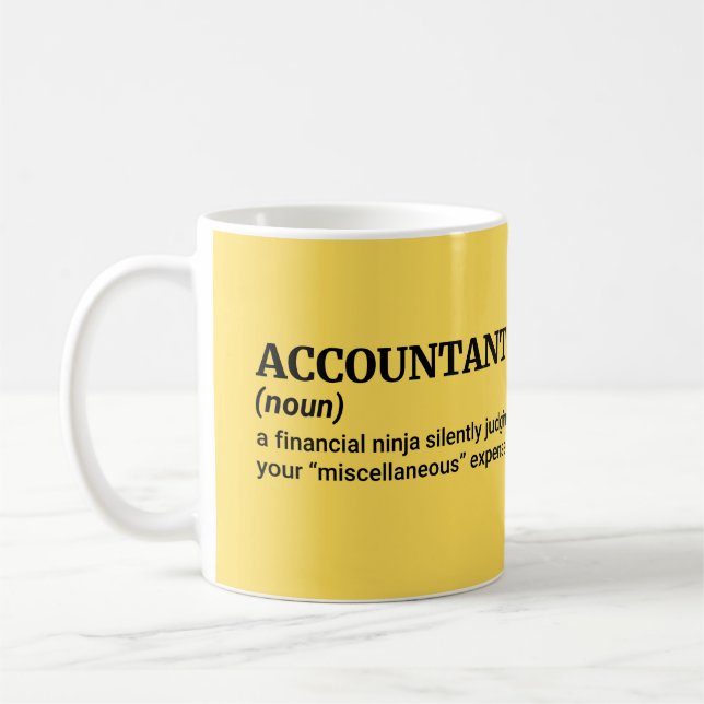 Accountant Funny Definition Coffee Mug (Left)