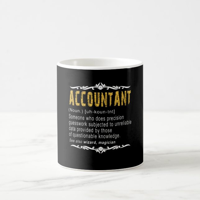 Accountant Funny Definition Custom Gift Coffee Mug (Center)