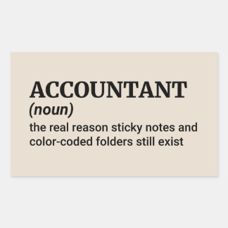 Accountant - Funny Definition Rectangular Sticker