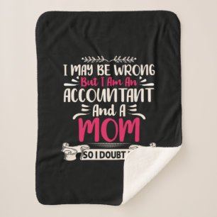 Accountant Gift   Accoutant And A Mom Sherpa Blanket