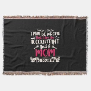 Accountant Gift   Accoutant And A Mum Throw Blanket