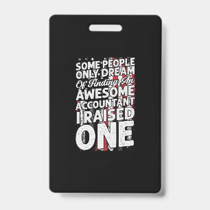 Accountant Gift An Awesome Accountant ID Badge