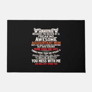 Accountant Gift Awesome Accountant Mom Doormat