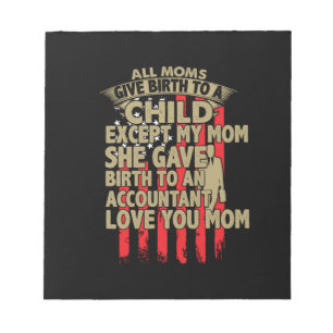 Accountant Gift Birth To An Accountant Notepad