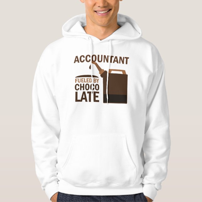 Accountant Gift Chocolate Hoodie (Front)