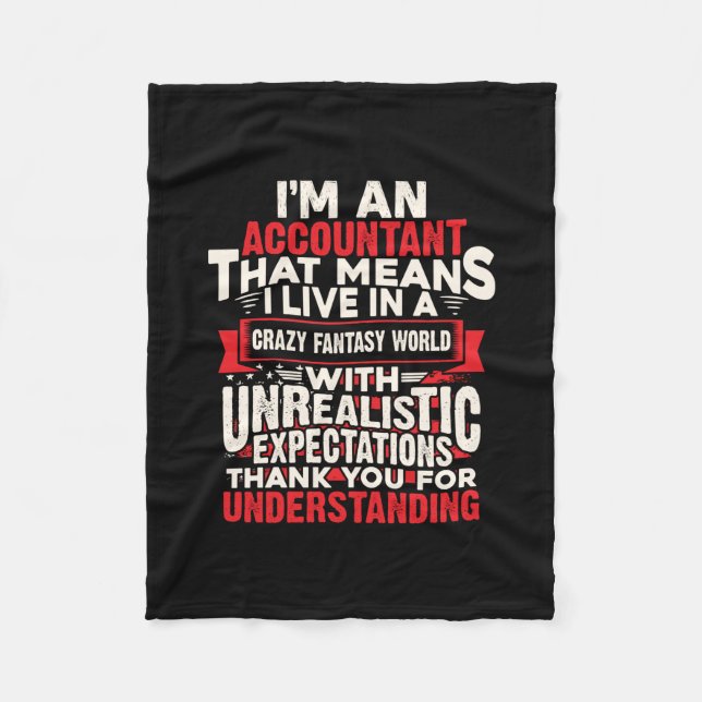 Accountant Gift | I Am An Accountant Fleece Blanket (Front)