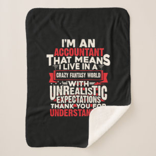 Accountant Gift   I Am An Accountant Sherpa Blanket