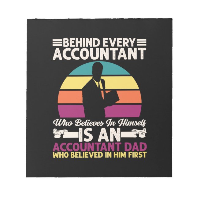 Accountant Gift | Is An Accountant Dad Notepad (Front)
