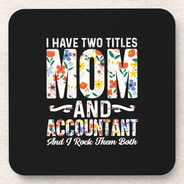 Accountant Gift | Mum And Accountant Coaster (Front)