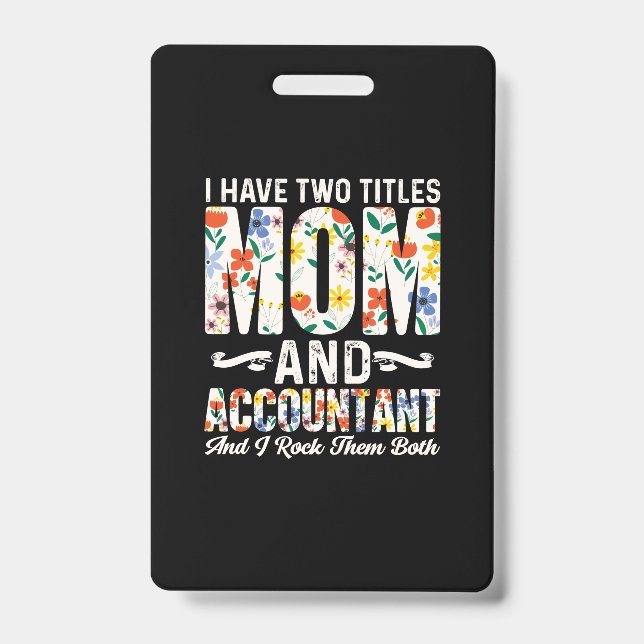 Accountant Gift | Mum And Accountant ID Badge (Front)