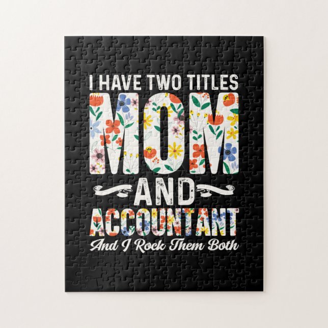 Accountant Gift | Mum And Accountant Jigsaw Puzzle (Vertical)