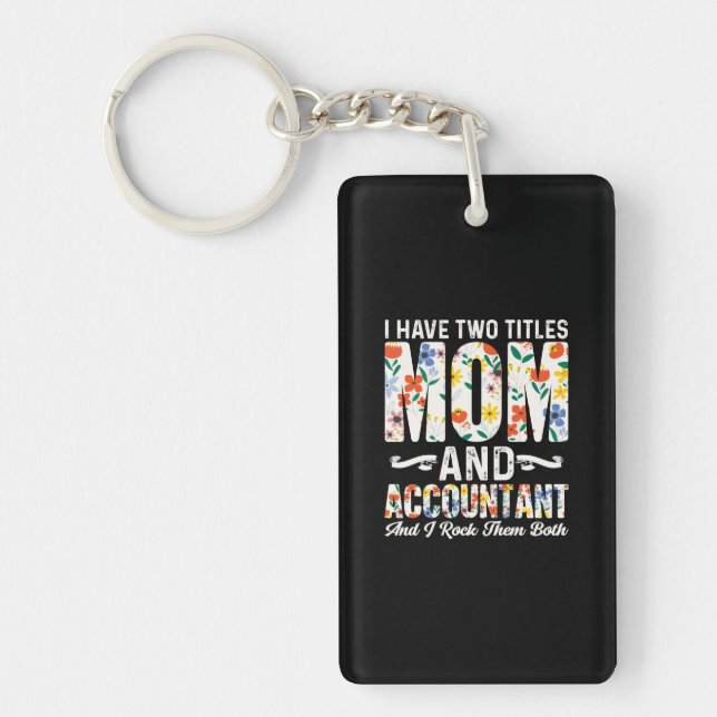 Accountant Gift | Mum And Accountant Key Ring (Front)