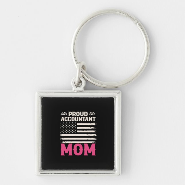Accountant Gift | Proud Accountant Mum Key Ring (Front)