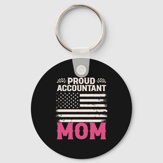 Accountant Gift | Proud Accountant Mum Key Ring (Front)