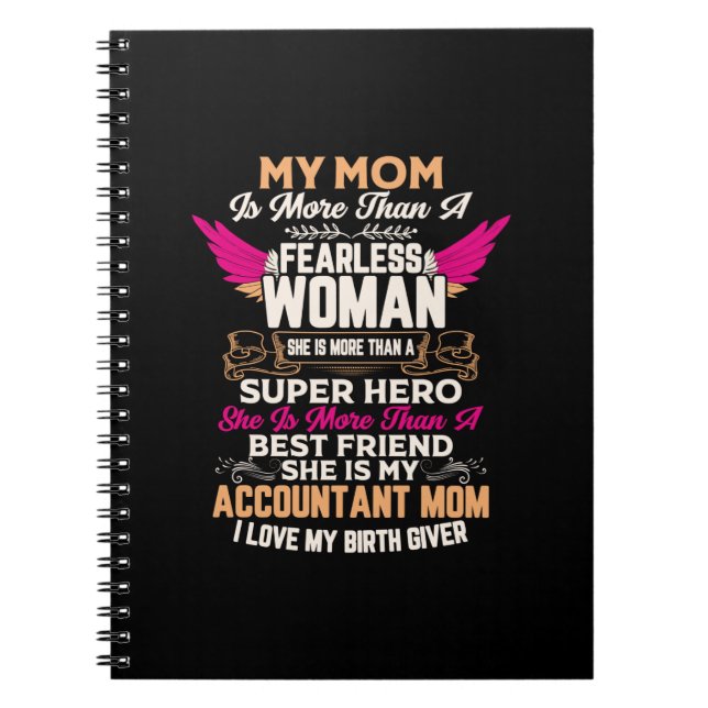 Accountant Gift | She Is My Accountant Mum Notebook (Front)
