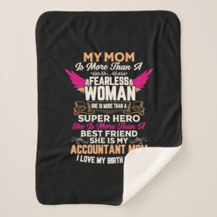 Accountant Gift She Is My Accountant Mum Sherpa Blanket